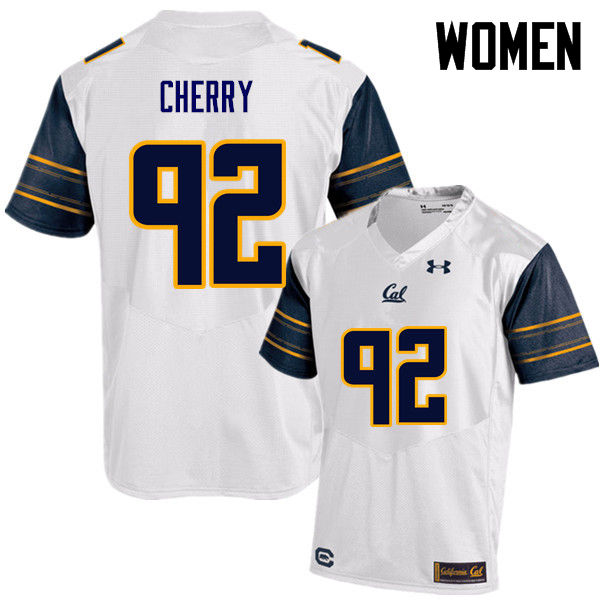 Women #92 Gabe Cherry Cal Bears (California Golden Bears College) Football Jerseys Sale-White